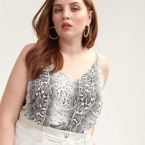 Love & Legend Snakeskin Animal Print Tank Top Blouse Cami New NWT Size 3X